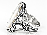White South Sea Mother-Of-Pearl Sterling Silver Ring