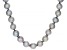Platinum Cultured Freshwater Pearl Rhodium Over Sterling Silver Strand Necklace
