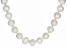 White Cultured Freshwater Pearl Rhodium Over Sterling Silver 24 Inch Necklace