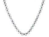 Platinum Cultured Freshwater Pearl Rhodium Over Sterling Silver 24 Inch Necklace