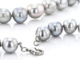 Platinum Cultured Freshwater Pearl Rhodium Over Sterling Silver 24 Inch Necklace