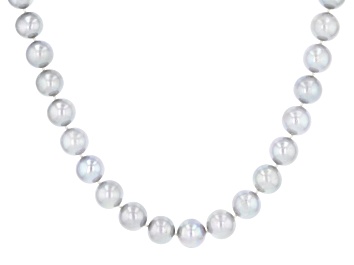 Picture of Silver Cultured Freshwater Pearl Rhodium Over Sterling Silver 18 Inch Strand Necklace