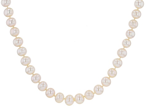 strand cultured freshwater rhodium pearl sterling necklace inch silver jtv