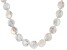 Coin White Cultured Freshwater Pearl Rhodium Over Sterling Silver 20 Inch Necklace