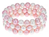 Multi-Color Cultured Freshwater Pearl Stretch Bracelet Set of 3