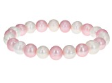 Multi-Color Cultured Freshwater Pearl Stretch Bracelet Set of 3