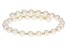 White Cultured Freshwater Pearl 14k Yellow Gold Wrap Bracelet