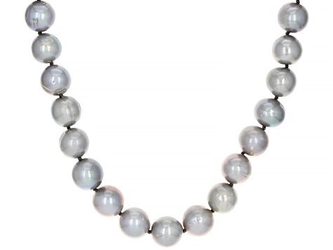 20 inch 3-row AAA+9-8mm circular natural South China Sea white pearl  necklace 17” 18