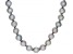 Platinum Cultured Freshwater Pearl Rhodium Over Sterling Silver 20 Inch Strand Necklace