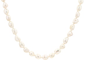 White Cultured Freshwater Pearl 64 Inch Endless Strand Necklace