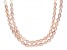 Pink And White Cultured Freshwater Pearl Rhodium Over Sterling Silver Multi-Row 18 Inch Necklace