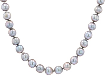Picture of Platinum Cultured Freshwater Pearl Rhodium Over Sterling Silver 20 Inch Strand Necklace