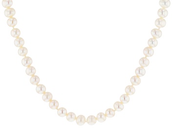 White Cultured Freshwater Pearl Rhodium 
