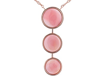 Picture of Pink Conch Shell 18k Rose Gold Over Sterling Silver Necklace