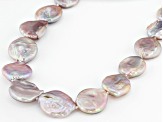 Multi Color Cultured Freshwater Pearl Rhodium Over Sterling Silver 20 Inch Necklace