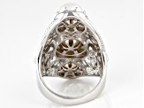 White Cultured Freshwater Pearl Rhodium Over Sterling Silver Ring