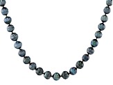 Cultured Tahitian Pearl Rhodium Over Sterling Silver 24 Inch Strand Necklace