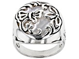 White Mother-Of-Pearl Sterling Silver Ring