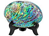 Polished Abalone Shell With Wooden Stand