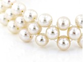 White Cultured Freshwater Pearl Multi-Row Stretch Bracelet