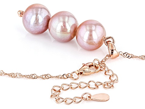 Genusis™ Lavender Cultured Freshwater Pearl 18k Rose Gold Over Sterling Silver Pendant With Chain