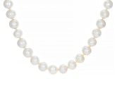 White Cultured Freshwater Pearl Rhodium Over Sterling Silver 36 Inch Strand Necklace