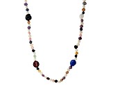 Multi-color Cultured Freshwater Pearl 64 Inch Endless Strand Necklace
