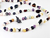 Multi-color Cultured Freshwater Pearl 64 Inch Endless Strand Necklace