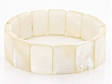 White South Sea & Freshwater Mother-Of-Pearl Stretch Bracelet