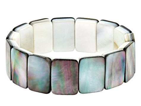 Tahitian & Freshwater Mother-Of-Pearl Stretch Bracelet