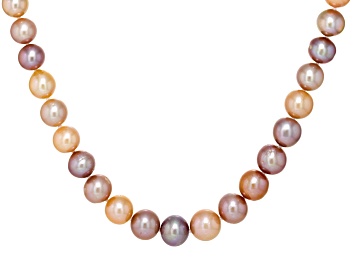 Picture of Multi-Color Cultured Freshwater Pearl Rhodium Over Sterling Silver 20 Inch Necklace