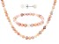 Multi-Color Cultured Freshwater Pearl Rhodium Over Silver Necklace, Earrings, & Bracelet Set
