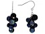 Black Cultured Freshwater Pearl Rhodium Over Sterling Silver Earrings