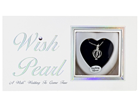 Wish® Pearl, Cultured Freshwater Pearl Rhodium Over Silver Cage Pendant