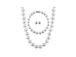 7-7.5mm White Cultured Freshwater Pearl Sterling Silver Jewelry Set