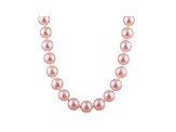 7-7.5mm Purple Cultured Freshwater Pearl Sterling Silver Strand Necklace