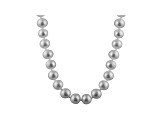 7-7.5mm Silver Cultured Freshwater Pearl 14k White Gold Strand Necklace