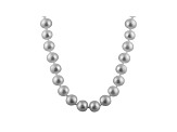 6-6.5mm Silver Cultured Freshwater Pearl Rhodium Over Sterling Silver Strand Necklace