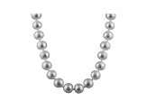 6-6.5mm Silver Cultured Freshwater Pearl 14k White Gold Strand Necklace