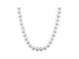 11-11.5mm White Cultured Freshwater Pearl 14k Yellow Gold Strand Necklace