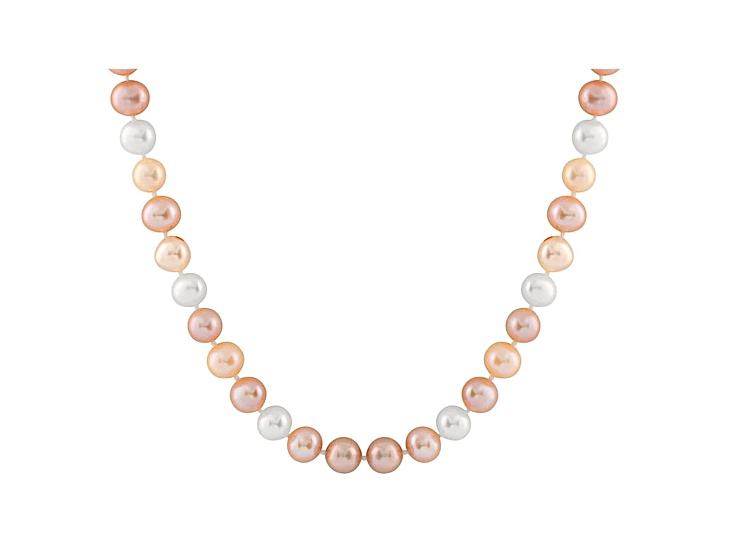 10-10.5mm  Cultured Freshwater Pearl 14k Yellow Gold Strand Necklace 28 inches