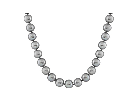 9-9.5mm Silver Cultured Freshwater Pearl Sterling Silver Strand Necklace