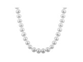 6-6.5mm White Cultured Freshwater Pearl 14k Yellow Gold Strand Necklace