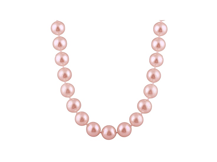 11-11.5mm Purple Cultured Freshwater Pearl 14k White Gold Strand Necklace