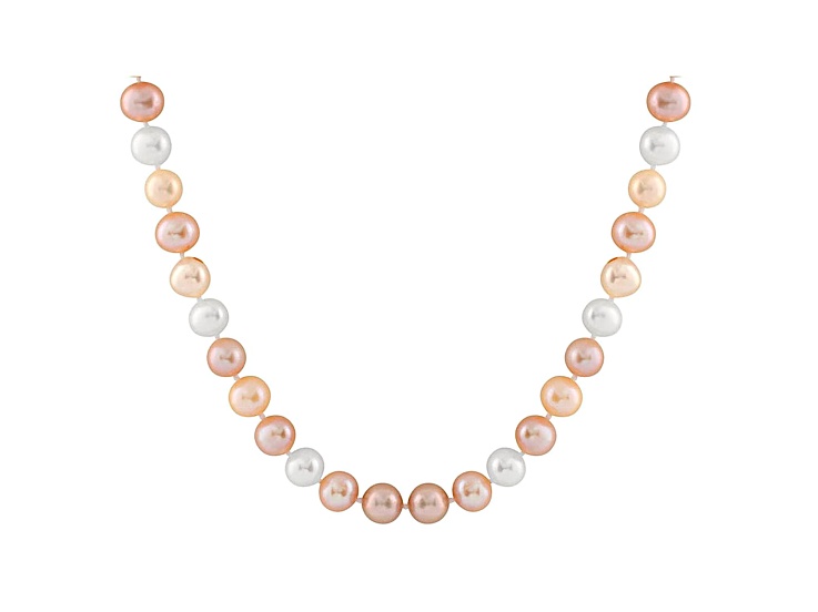 11-11.5mm  Cultured Freshwater Pearl Sterling Silver Strand Necklace 16 inches