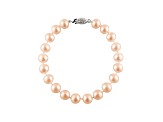 Pink Cultured Freshwater Pearl Sterling Silver Bracelet