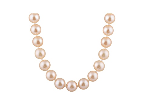 14K White or Yellow Gold Pink Freshwater Pearl Necklace - 18 in