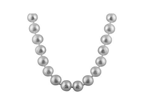 8-8.5mm Silver Cultured Freshwater Pearl Sterling Silver Strand Necklace