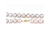 11-11.5mm Purple Cultured Freshwater Pearl 14k Yellow Gold Strand Necklace