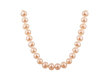 Picture of 8-8.5mm Pink Cultured Freshwater Pearl 14k Yellow Gold Strand Necklace 16 inches